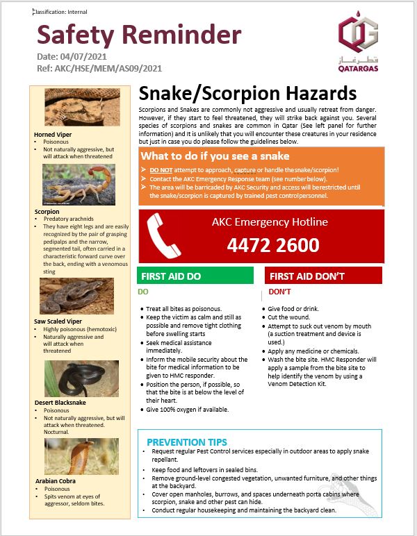 Safety Reminder-Safety Tips For Reptile