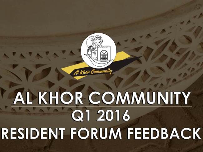 Q1 2016 AKC Resident Forum Feedback