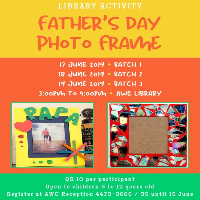 Library Activity: Father's Day Photo Frame