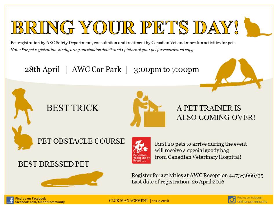 Bring your pets day